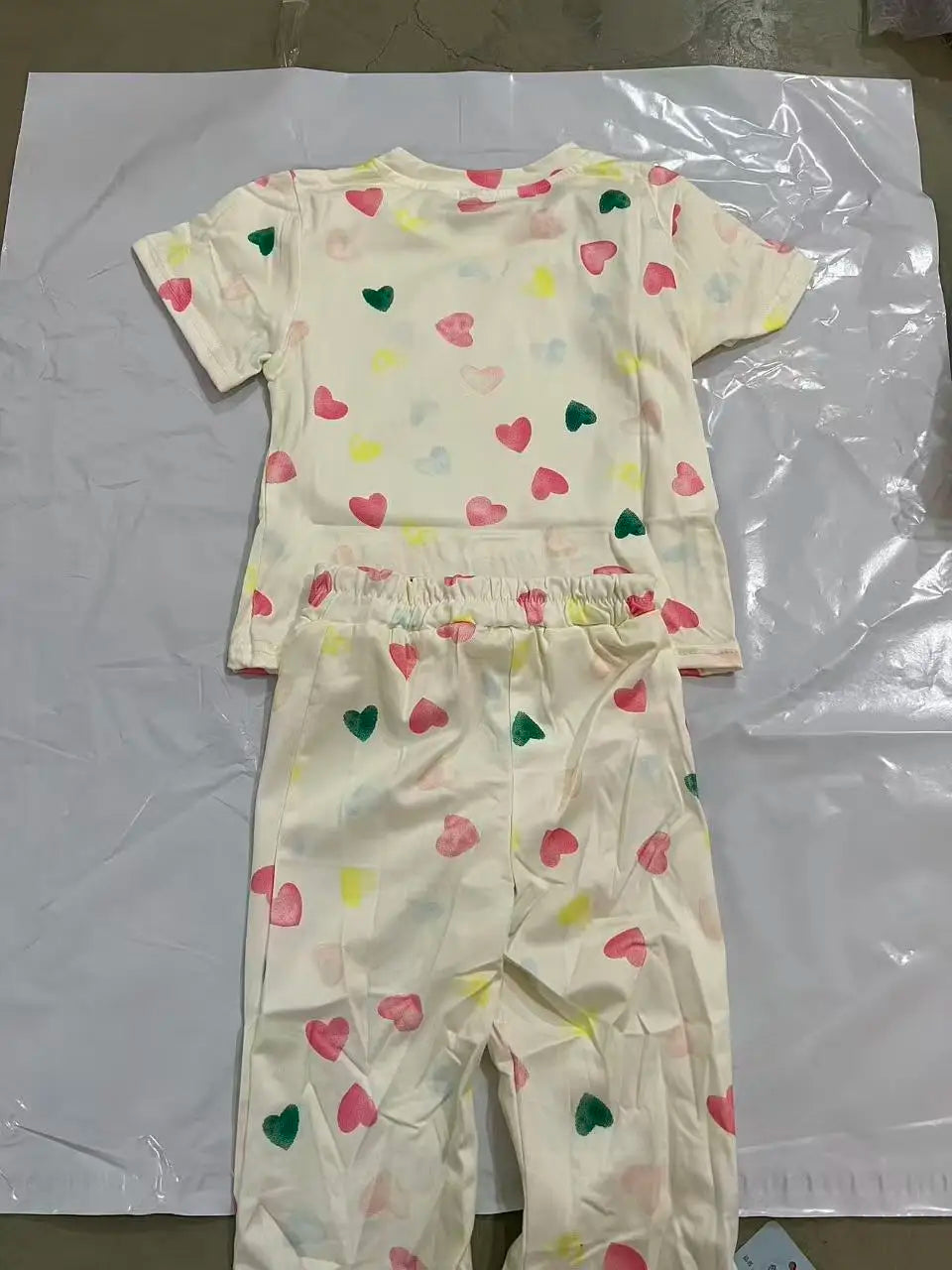 Girls' Short-Sleeved T-Shirt 2025 New Summer Clothing for Small and Medium-Sized Children, Baby Children's Clothing Tops, Striped Suit, Casual Two-Piece Set