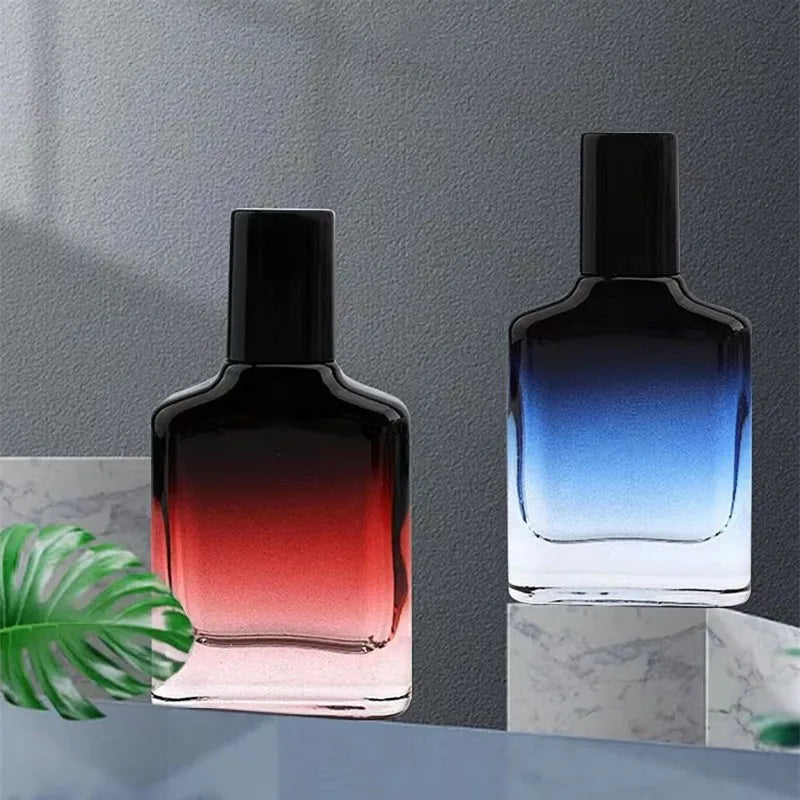 30ml Perfume Bottle Colored Glass Push Spray Bottle (Color Random) Travel Portable Cosmetic Liquid Dispenser Bottle Empty Bottle