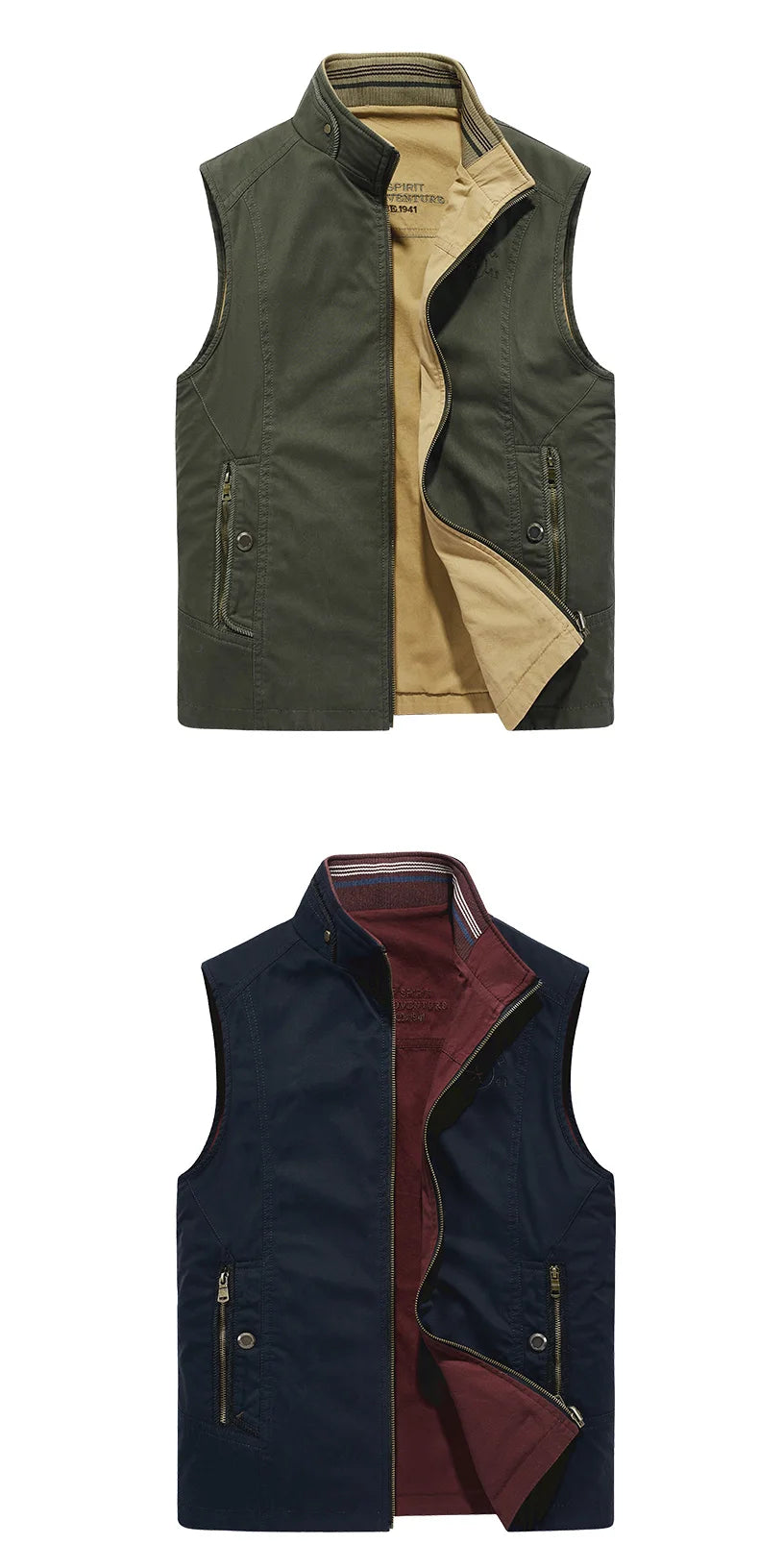 Autumn Mens Military  Vests Sleeveless Top Jacket Cotton Casual Multi Pocket Vest Men Waistcoat Coat Brand Clothing