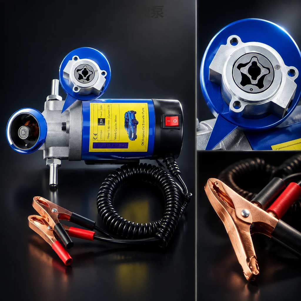 Portable Oil Transfer Pump 1-4L/min 12V Extractor Fluid Suction Electric Change Fuel Pump Siphon Tool for Car Motorcycles Boats