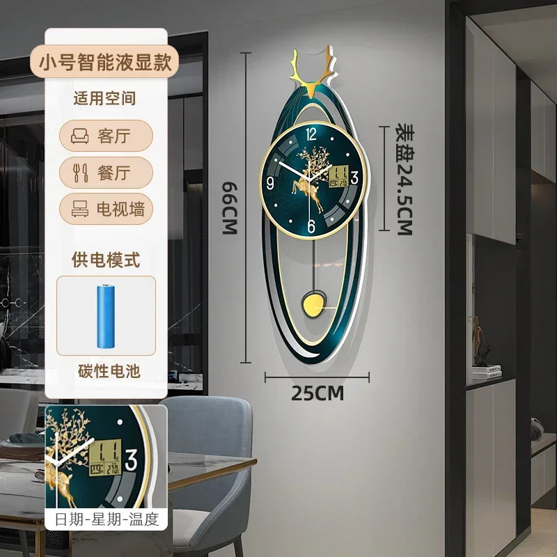 Aesthetic Bathroom Wall Watch Metal Art Bedrooms Korean Luxury Digital Clock Wall Modern Relogio De Parede Room Decorations