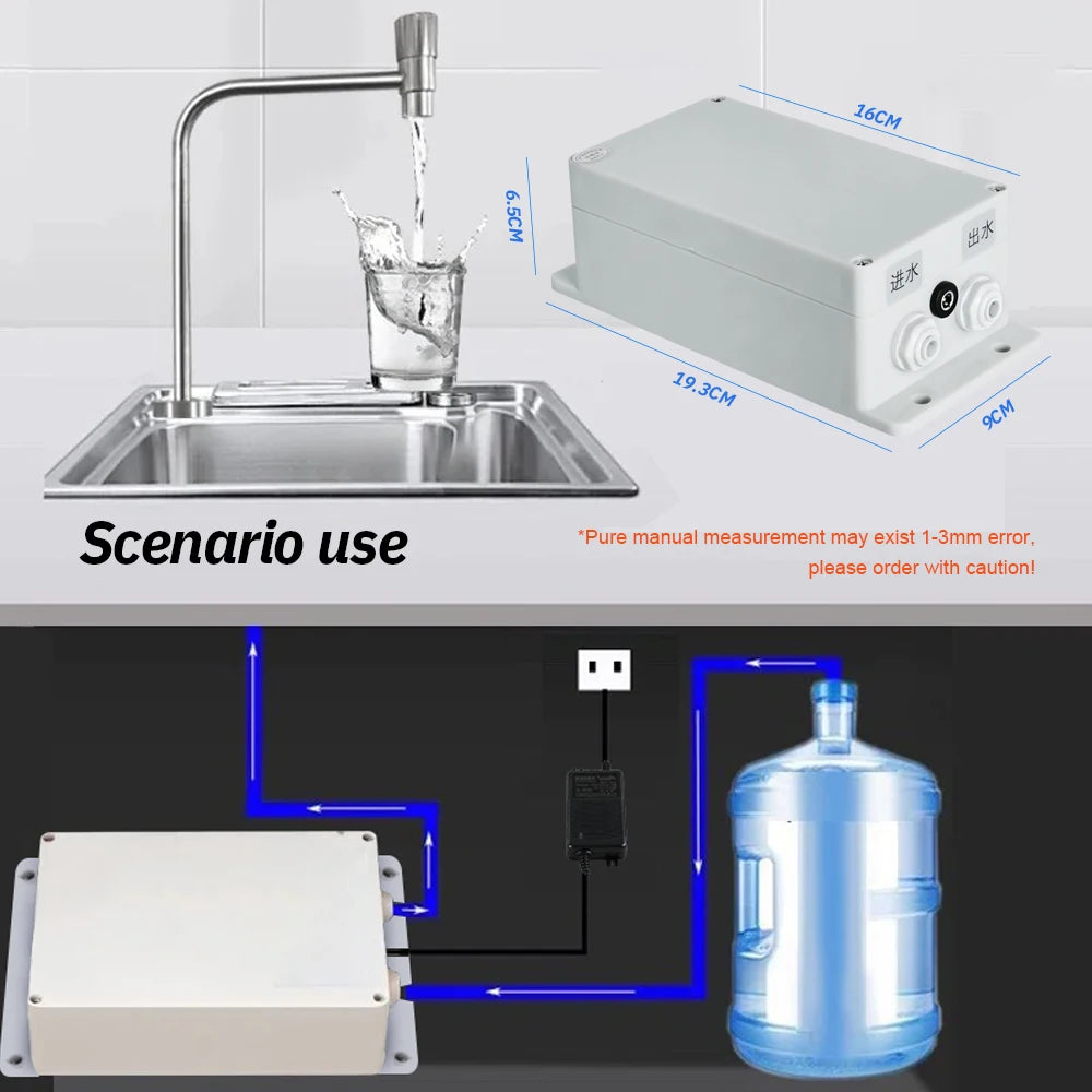 TUNGFULL 12V Electric Water Pump for Kitchen Faucet Galley Automatic Suction 1.5 L/min - Caravan Motorhome Boat Water Pump
