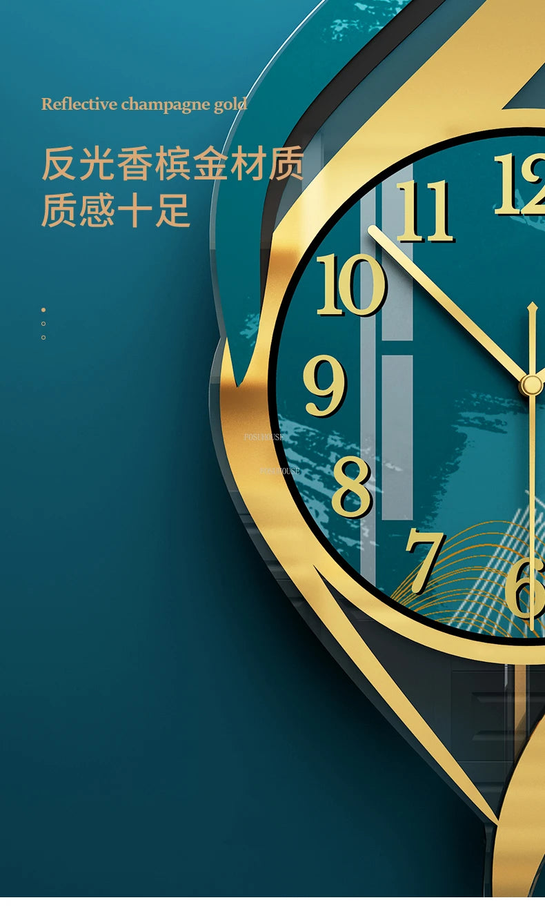Creative Light Luxury Metal Wall Clocks Living Room Wall Clock Minimalist Modern High-end Wall Watch Nordic New Home Decoration