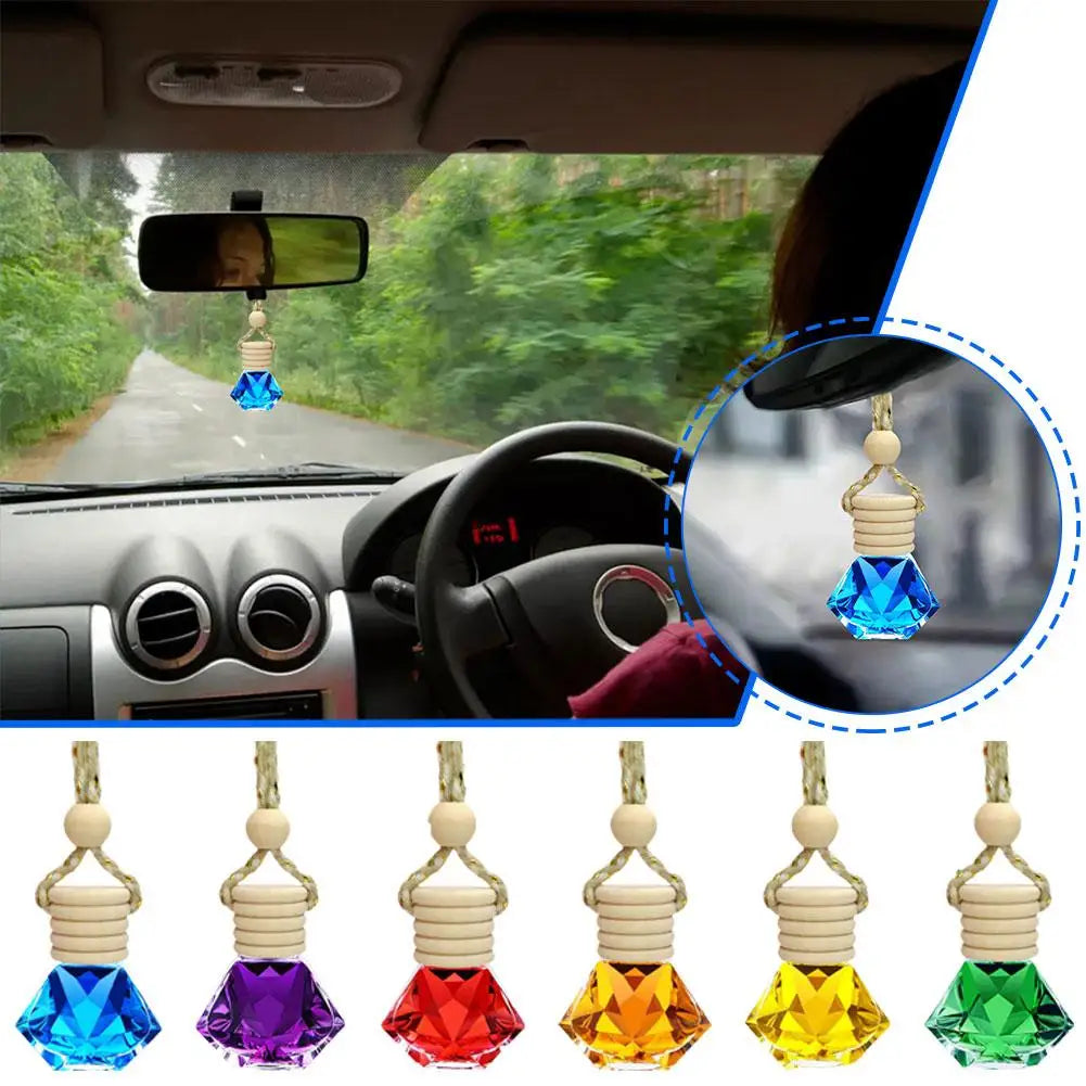 Car Perfume Pendant Include Essential Oil Air Fresheners Novelty Auto Flavoring Air Freshener Diffuser Oil Fragrance Bottle