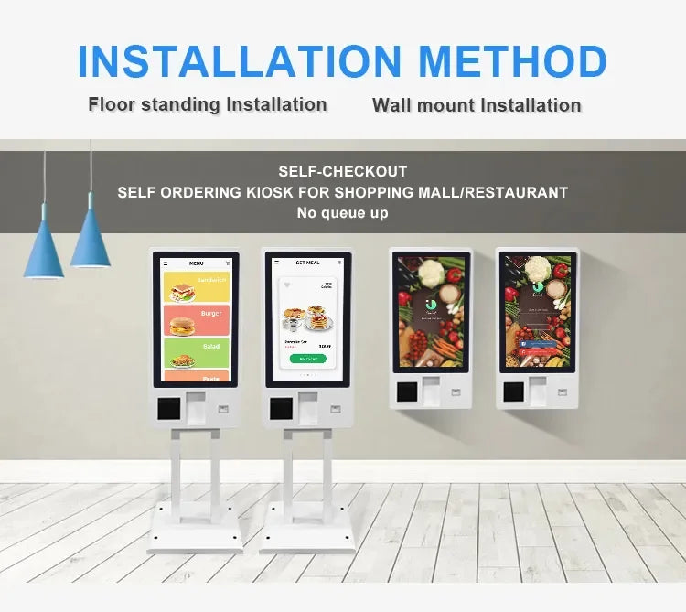 21.5 Inch Capacitive Touch Screen LCD Self-Service Ordering Machine For McDonald's/KFC Payment Order Kiosk For Restaurants