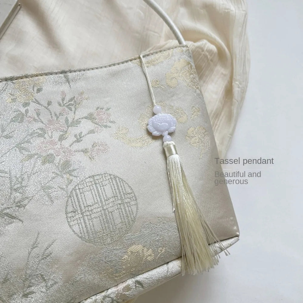 New Chinese Style Shoulder Bag Retro Portable Women Handbags Large Capacity Gift Messenger Bag Commuting Bag Bucket Bag