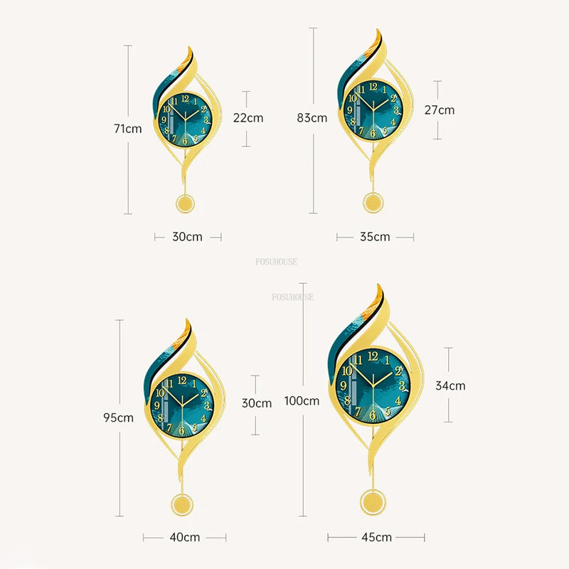 Creative Light Luxury Metal Wall Clocks Living Room Wall Clock Minimalist Modern High-end Wall Watch Nordic New Home Decoration