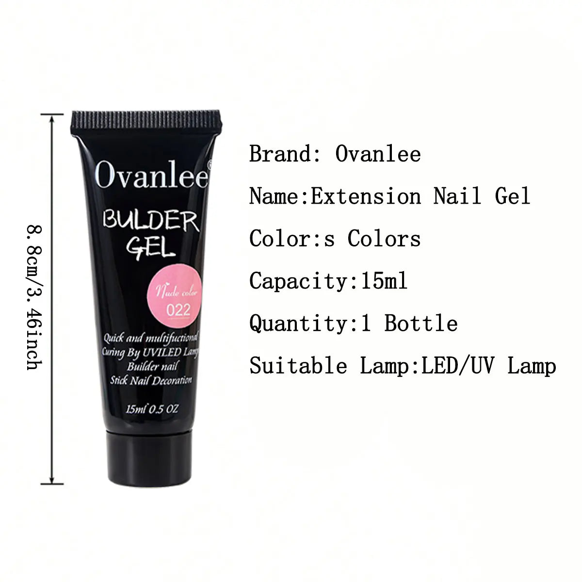 Ovanlee Polygel Nail Builder Kit with Mini UV/LED Lamp