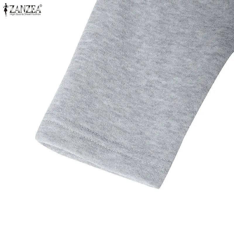 ZANZEA Fashion Sweatshirt Dress Women Casual Turtleneck Long Sleeve Solid A-Line Midi Dresses for Woman FW 2025 Cozy Warm Robes