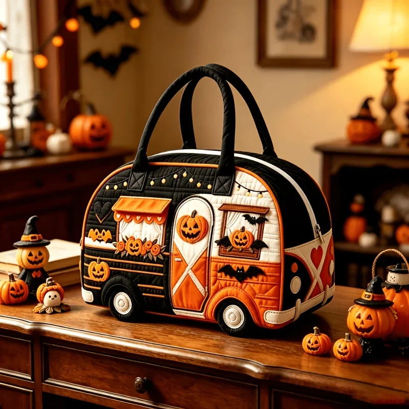 New 9 Styles Bus-Shaped Quilted Duffle Bag Large Capacity 3D Quilting Craft Travel Duffel Bag Tote Bags Short-distance Handbag