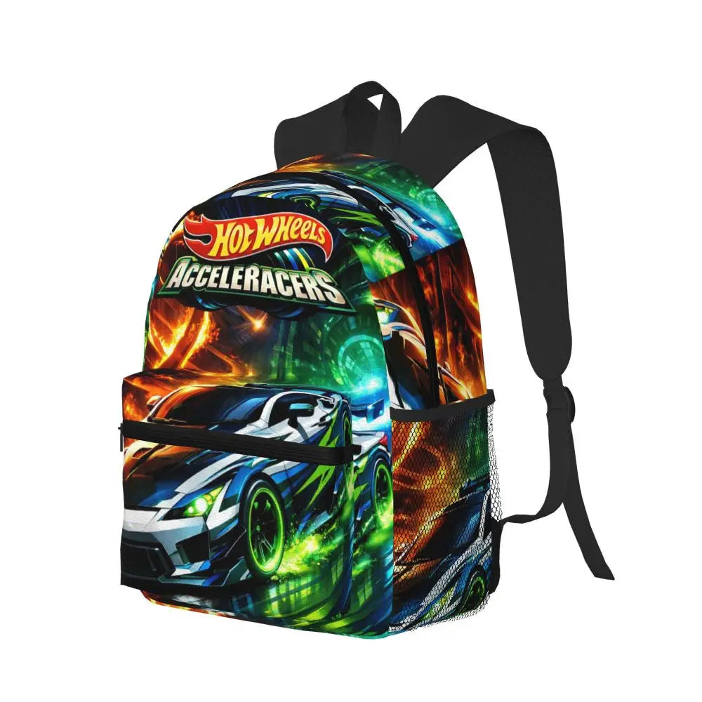 Hot Wheels Race Student Backpack School Bag Hiking Travel Daypack for Men Women Bookbag Shoulder Bags