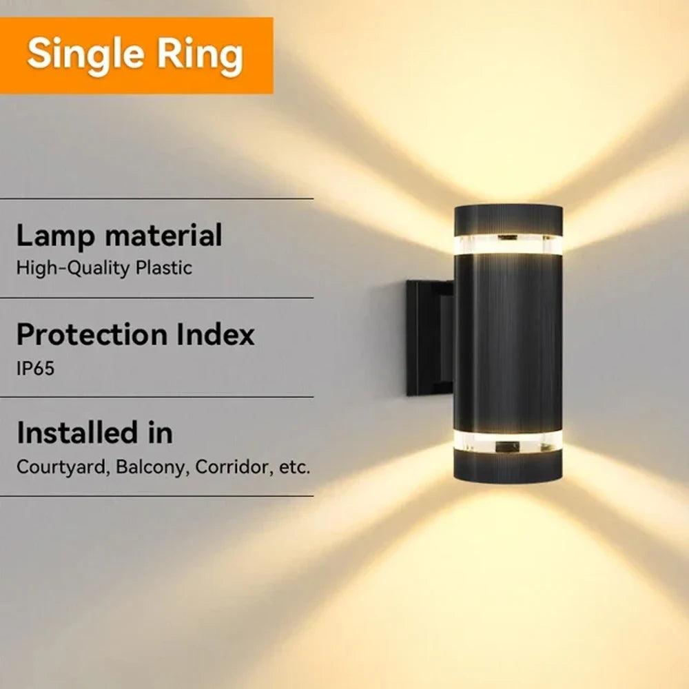 2025 NEW Wall Light Outdoor Waterproof LED E27 Bulb External Facade Decor Stairs Lights Entrance Fixture Home Decorative Wall