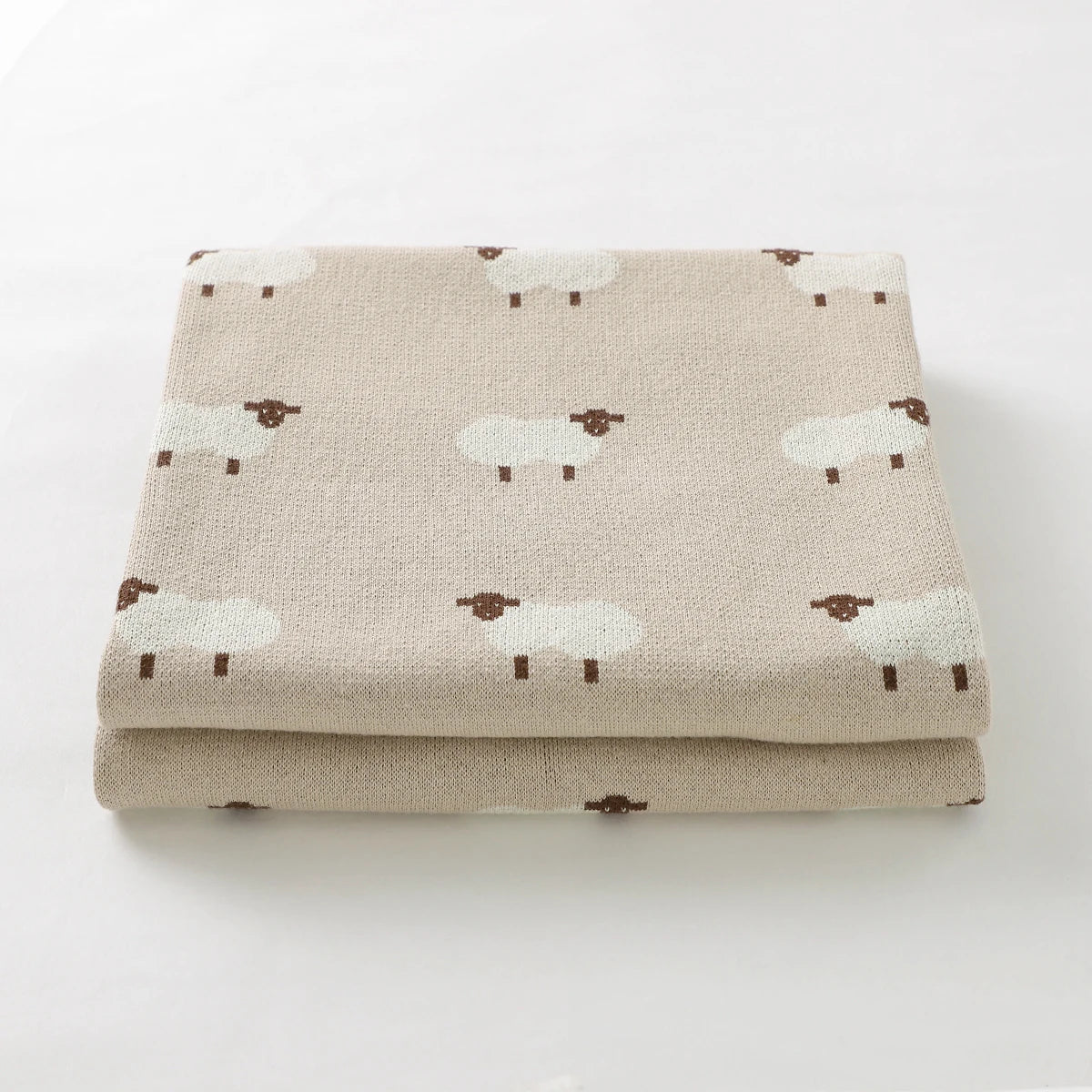Baby Blanket 100%Cotton Knitted Infant Girl Boy Bedding Quilt 100*80CM Newborn Stroller Swaddling Fashion Cute Sheep Plaids Warm