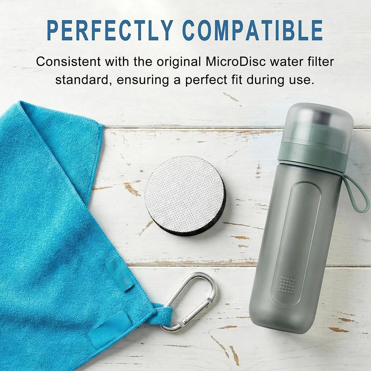 6pack MicroDisc for Brita Water Bottle, Filter Replacement Activated Carbon Disc for Brita Fill & Go, Premium Filter Discs for P