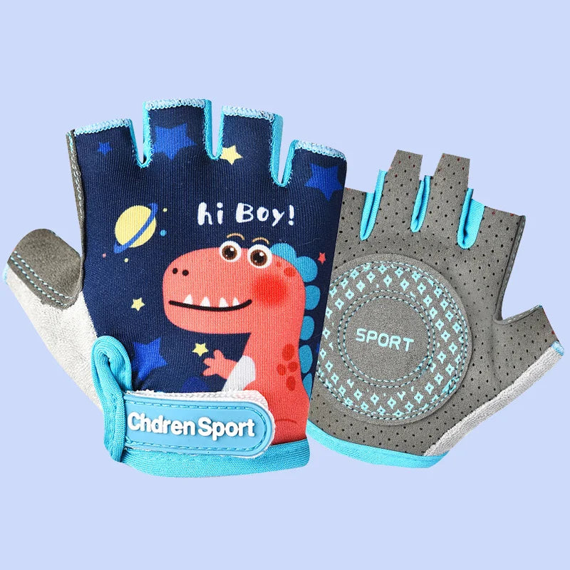 Summer Children's Gloves Sports Bicycle Boy Girl Cycling Anti-Wear Kids Roller Skating Training Exercise Protection Gloves
