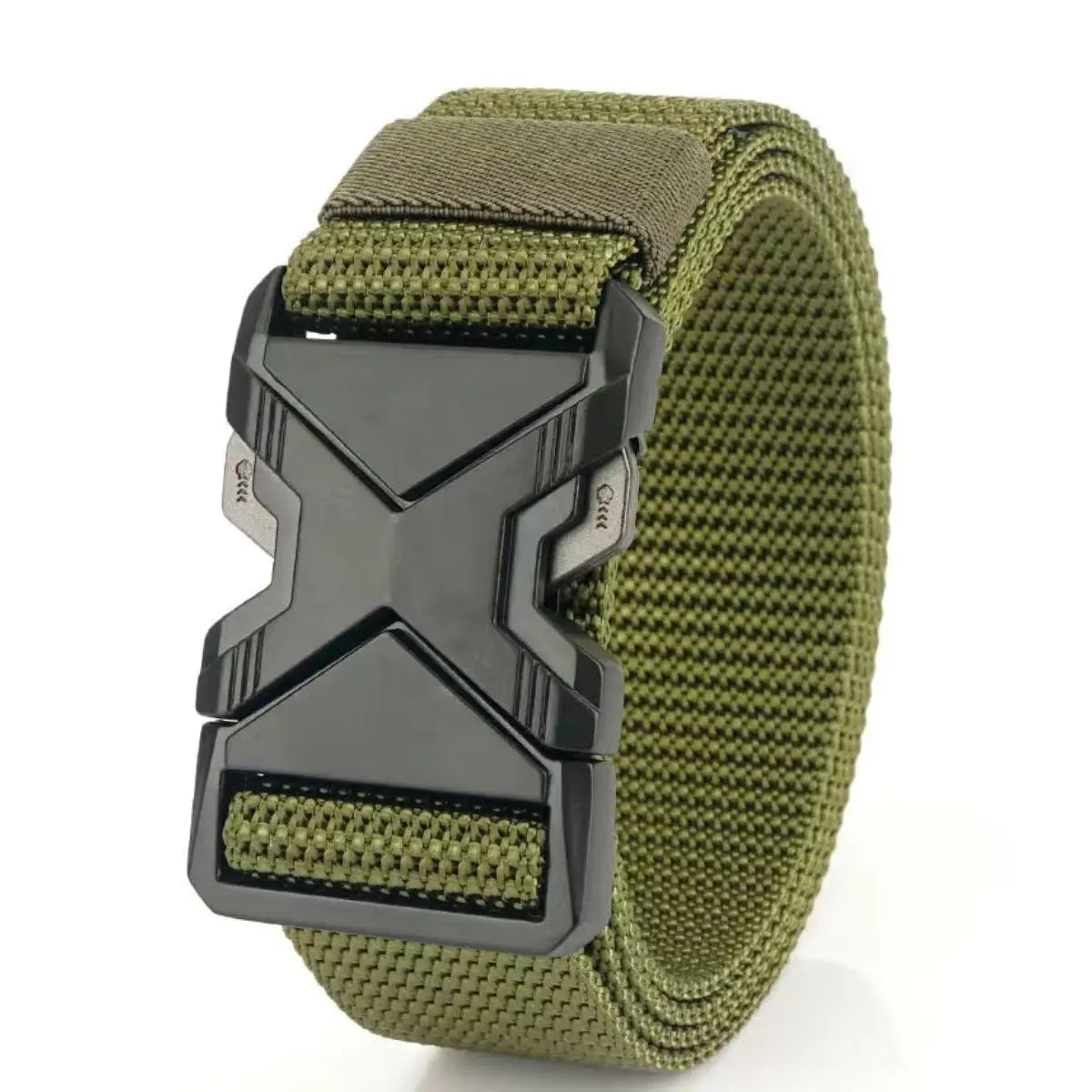 Red Ears Plastic Buckle Tactical Belt Men'S Multifunctional Military Fan Canvas Belt Outdoor Faux Nylon Training Waist Belt