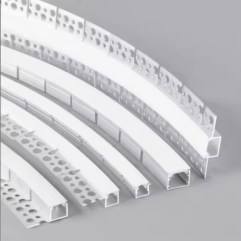 Recessed Bendable Led Aluminum Profile Hidden Ceiling Curved Channel Trimless Soft Cover Wall Floor Decor Linear Strip Light