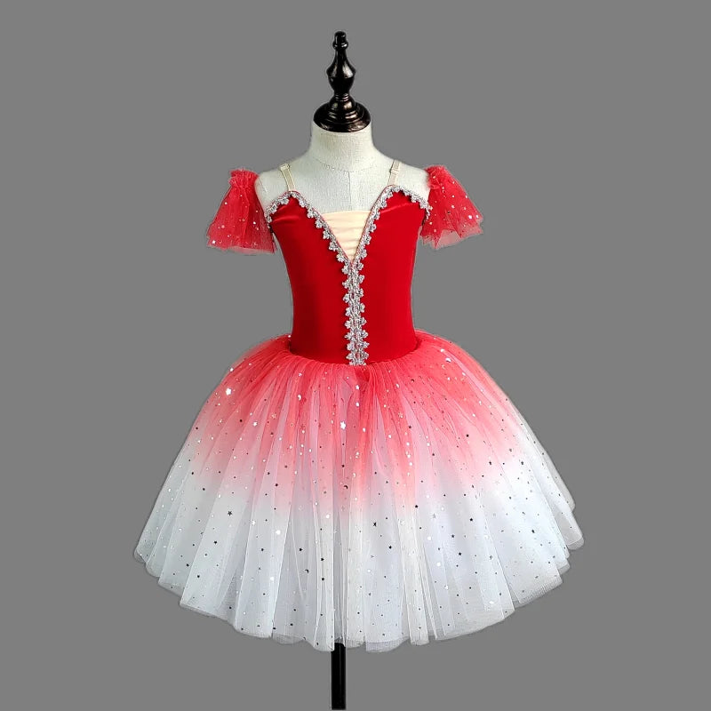 Children's Ballet Skirt, Girls' Dance Skirt, Sequin Dress, Children's Dance Skirt, Collective Program Performance Clothing