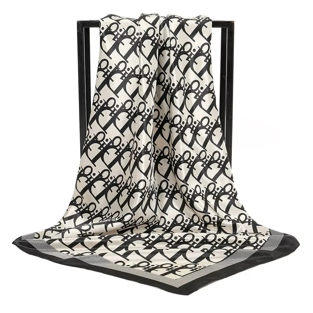 90 cm Printed Silk Scarf – Hair & Neck Wrap