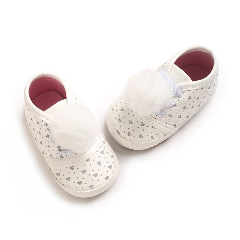 Baby Learning Walk Shoes, Cute Printed & Bow Sneakers, Soft Sole Casual Footwear for Infants 0-18M