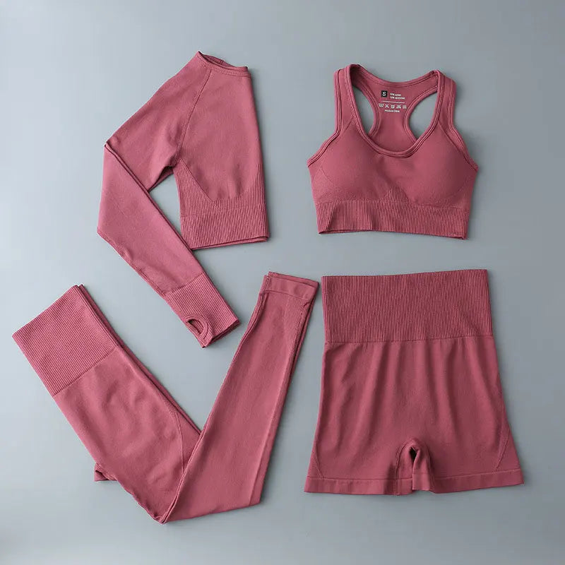 Seamless Legging Fitness Suit Women Sport Outfits Butt-lifting Yoga Pants Running Gym Clothing Comfortable Workout Clothes Solid