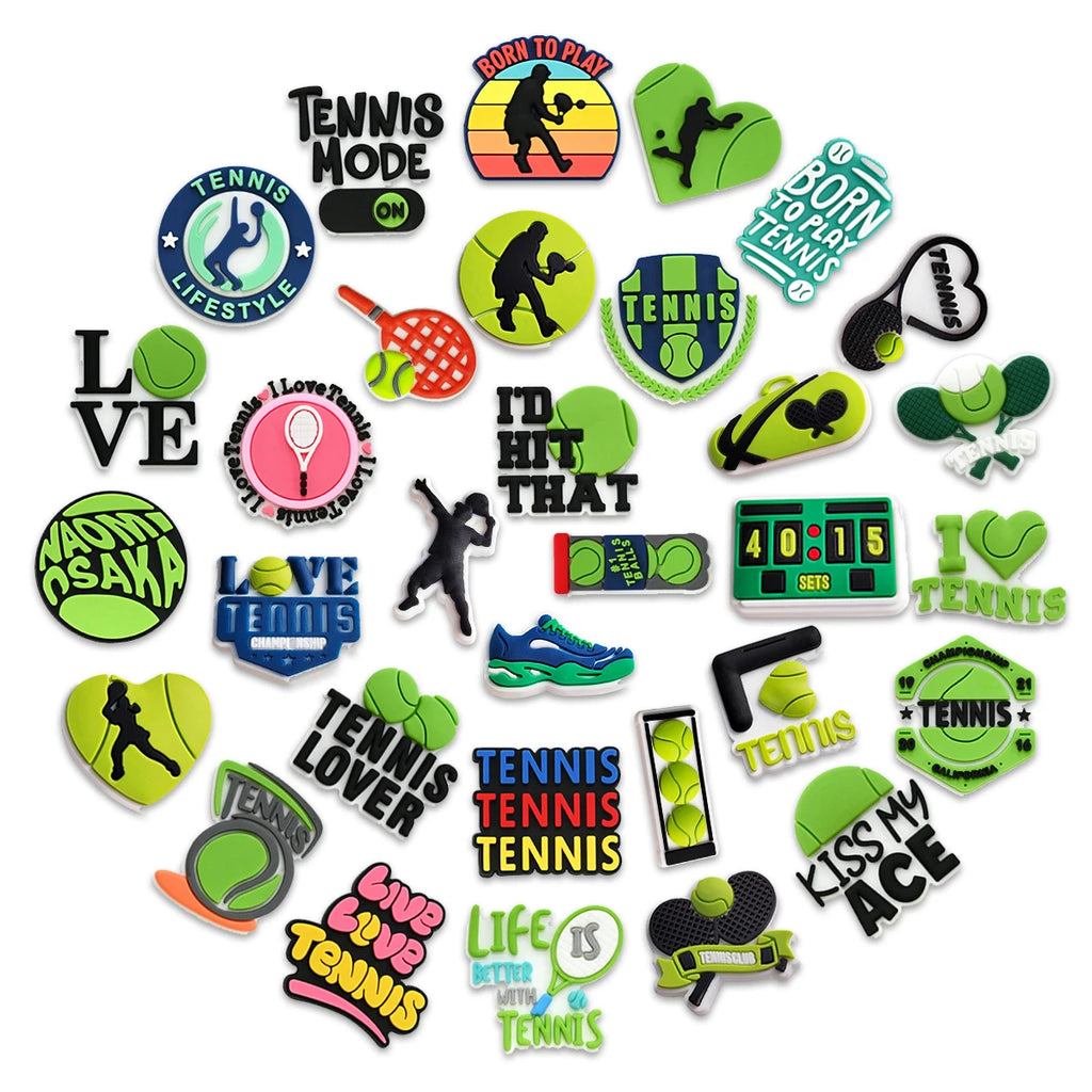 12/32Pcs Sports Shoe Charms for Croc,Tennis Shoe Charms Accessories for Boy Men Party Favor