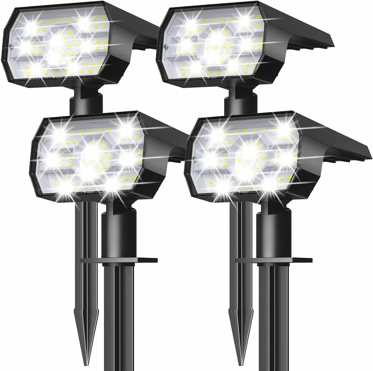 ‌Solar Lights Outdoor, IP68 Waterproof, 56 LEDs, 3 Modes, Solar Powered Garden/Yard Spotlights ﻿