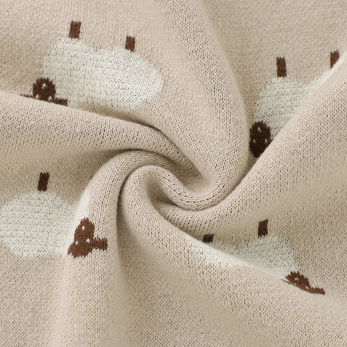 Baby Blanket 100%Cotton Knitted Infant Girl Boy Bedding Quilt 100*80CM Newborn Stroller Swaddling Fashion Cute Sheep Plaids Warm