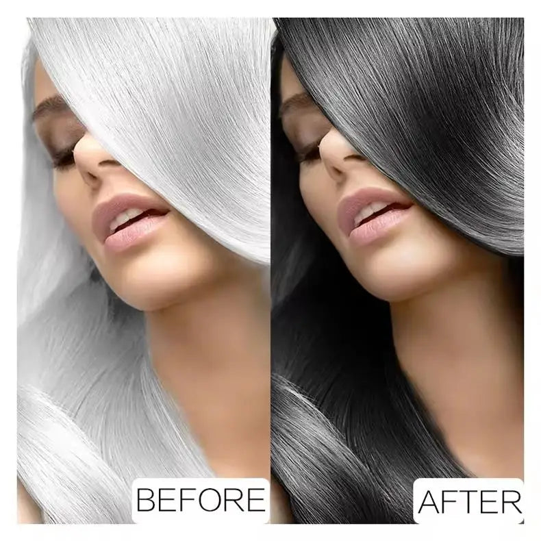 Gray White Hair Treatment Shampoo White To Black Anti Gray Hair Beard Dye Anti Loss Repair Nourish Hair Care Products Men Women