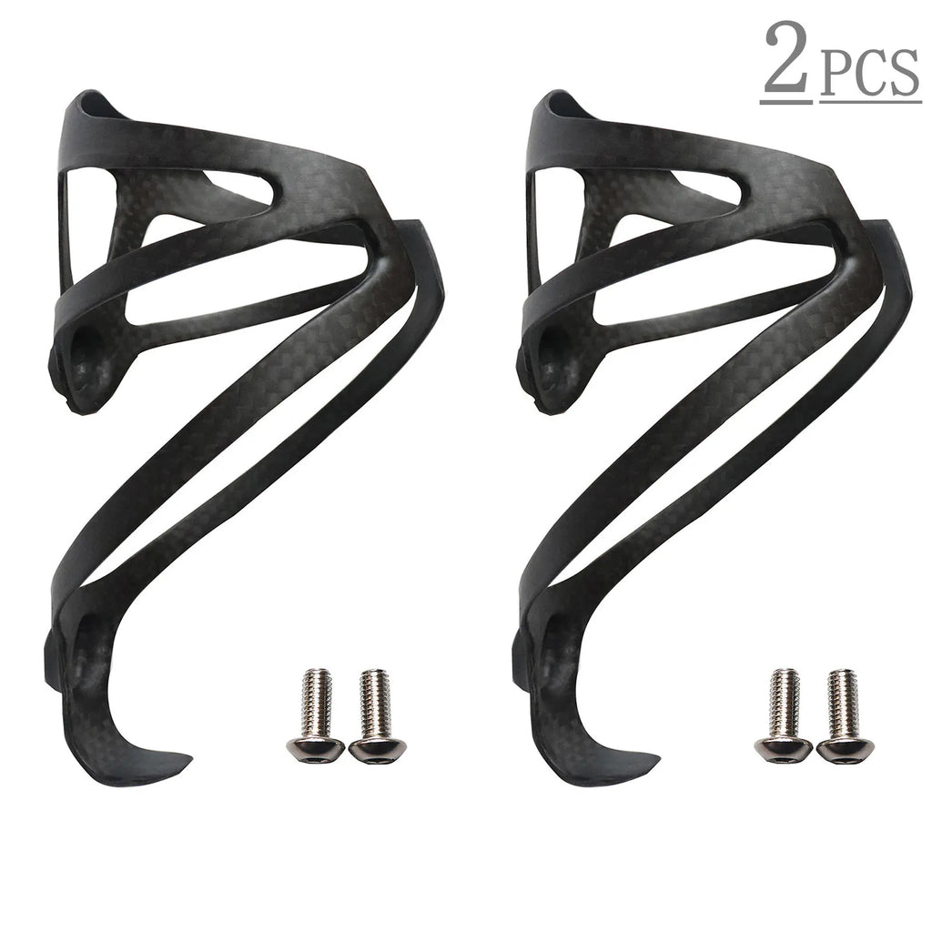 2Pcs Full Carbon Fiber Bicycle Water Bottle Cage MTB Road Bike Bottle Holder Ultra Light Cycle Equipment Matte/Glossy 4 Colors 1