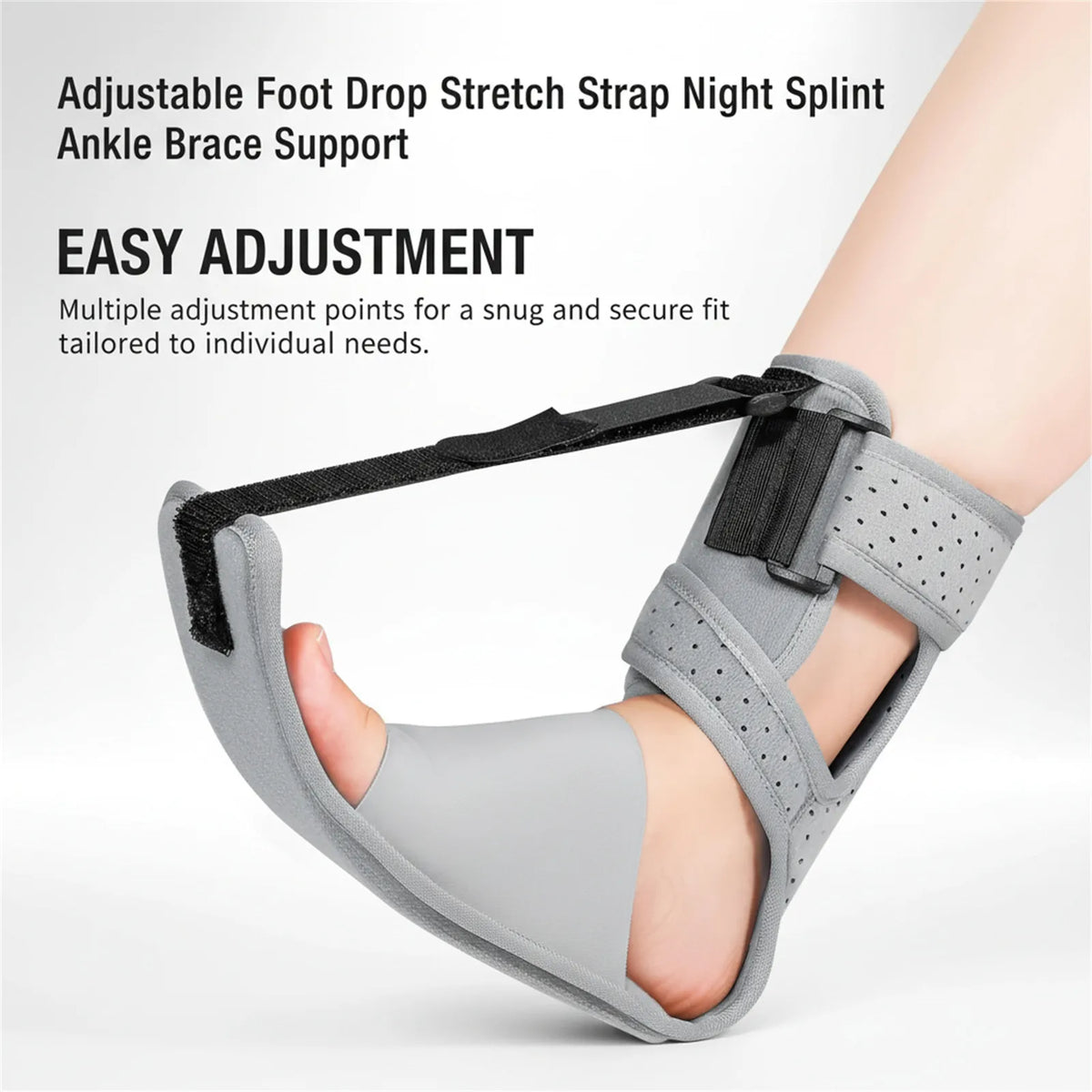 Night Splint Ankle Brace Orthopedic Support Breathable Stretching Strap Adjustable for Plantar Comfortable Support Belt Foot Car