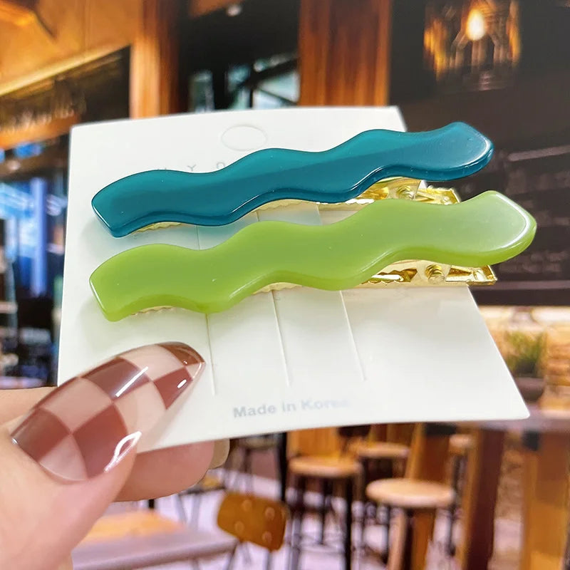 1 Set Fashion Acrylic Hair Clips Set Hairpins For Women Girls Geometric Barrettes Hairgrips Headwear Hair Accessories Jewelry