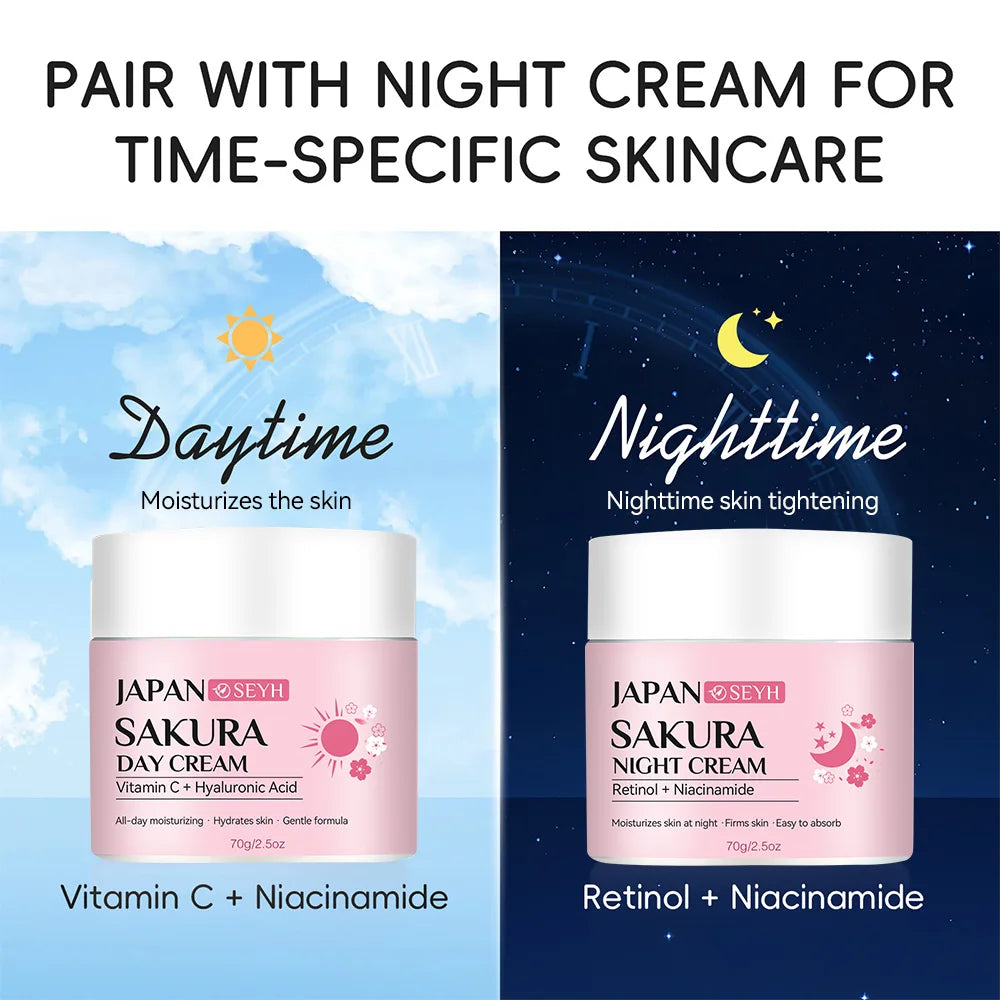 Day Night Repair Cream Rich in Retinol 20% Vitamin C 5% Niacinamide Hydrating Tightening Moisturizing Anti-Aging Skincare Set Su