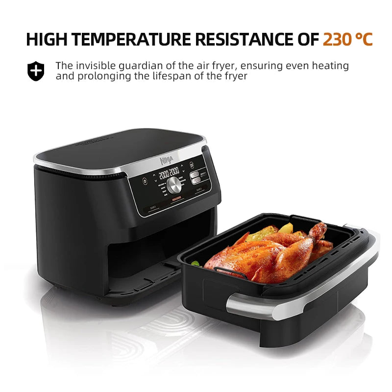 Silicone Air Fryer Liner for NinjaAF500 Non Stick Heat Resistant Easy to Clean Cooking Accessory Air Fryer Basket Air Frying Pan