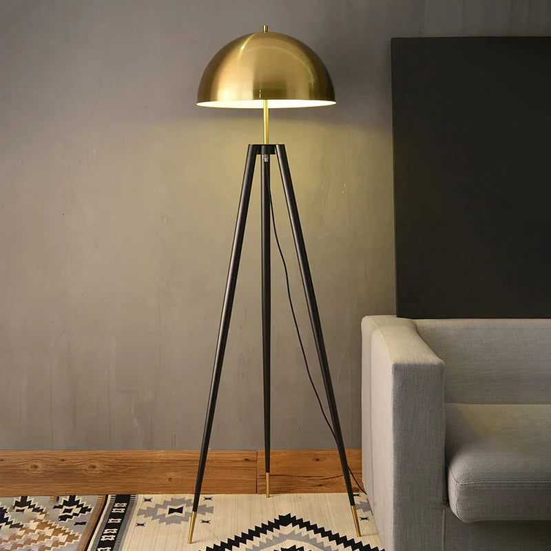 Nordic Tripod Floor Lamp Vintage Postmodern Mushroom Lamp LED Standing Light for Living Room Bedroom Office Home Decor Lighting