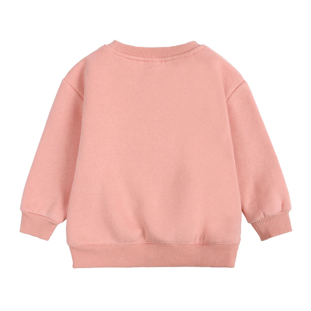 2026 Winter Spring Hoodies Pullovers Kids Boys Girls Clothes Korean Baby Thicken Fleece Sweatshirt Children's Clothing 6M-7T