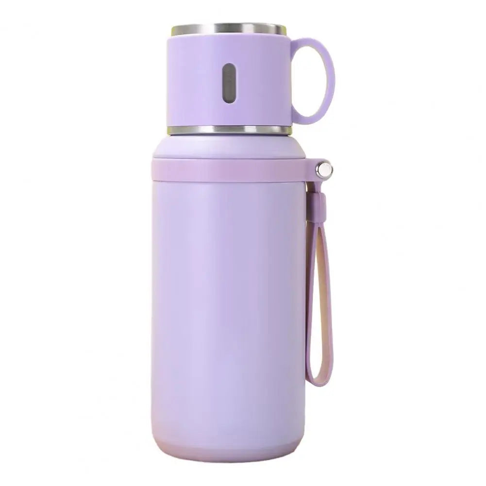 Cup 2-in-1 Drinking Cup Wide Mouth for Hot Cold Drinks 316 Stainless Steel Vacuum Insulated Bottle Spill-proof Travel Flask