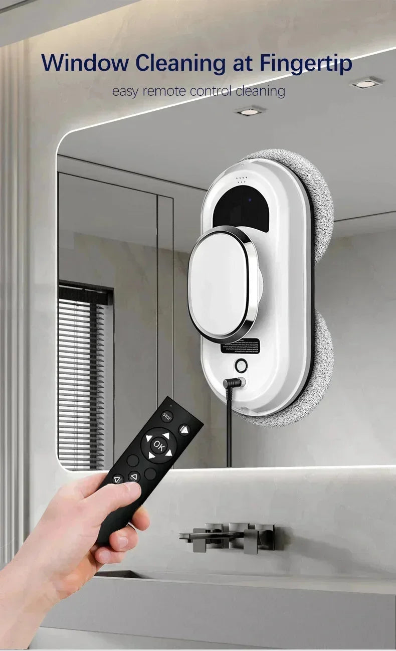 110V 220V Remote Control Home Window Cleaning Robot Electric Window Cleaner Glass Automatic Cleaning Tool High Suction Anti Fall