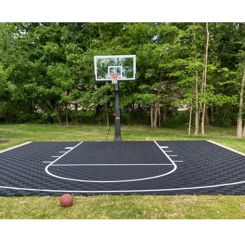 Customizable Half Basketball Court Flooring Interlocking Tiles CE Certified