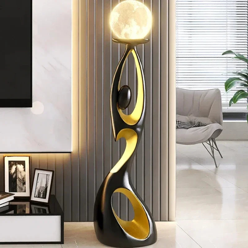 NEW Home Decoration Art Light Luxury Creative Living Room TV Cabinet Floor Decoration Night Glow Resin Sculpture LED Floor Lamp