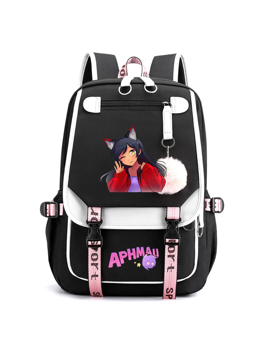 Aphmau Anime Backpack for Teenager Back To School Bookbags Fashion Trend Student Laptop Bagpack