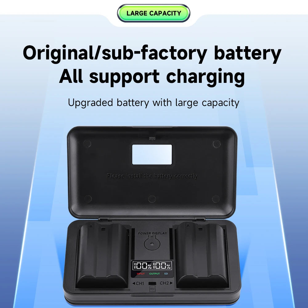 PALO EN-EL15 ENEL15 EN EL15 Battery Charger Battery Case for Nikon D500 D600 D610 D750 D800 D800E D810 D810A D7000 D7100 D7200
