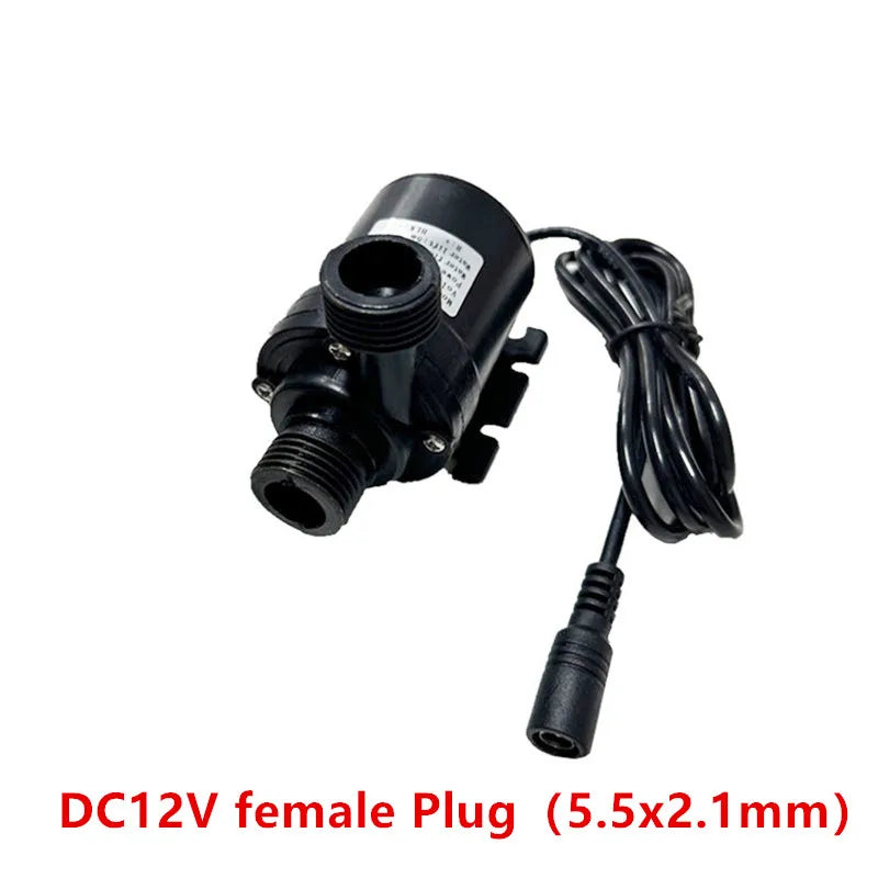 800L/H 12V Brushless Water Pump Aquarium Circulation Waterproof Solar Submersible Pump with 14mm Pagoda Connector Fittings