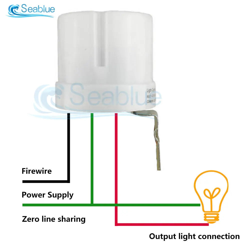 AC220-240V 25A Smart Switch Rainproof Sensor Outdoor Street Lamp Light Switch Controller Adjustable Photoelectric Anti-interfere