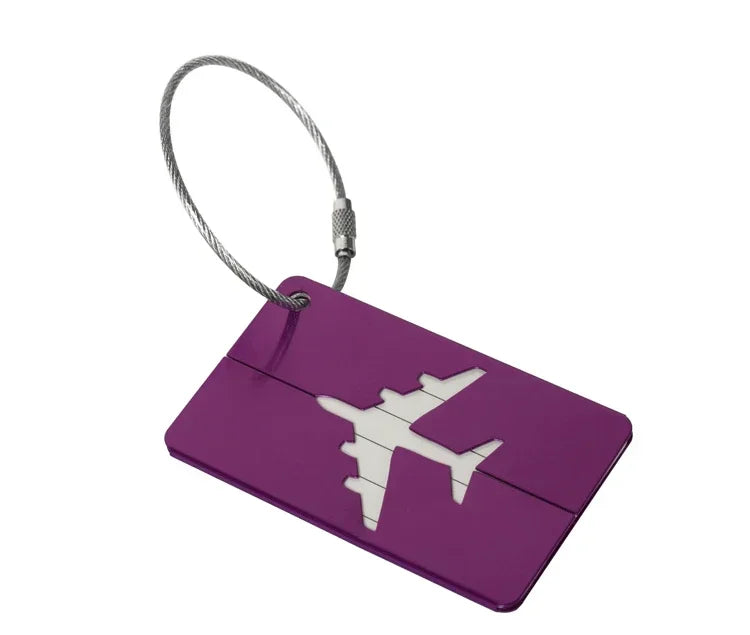 1PC Aluminium Alloy Luggage Tags Fashion Metal Women Men Travel Luggage Suitcase Address Name Label Holder Travel Accessories