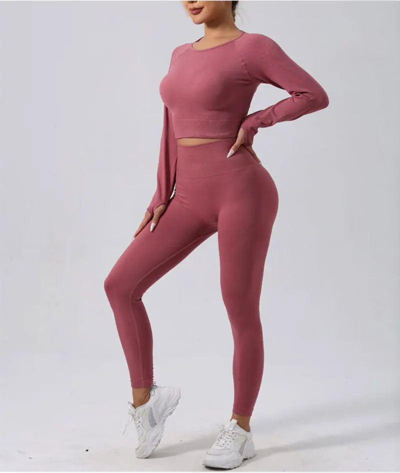 Seamless Legging Fitness Suit Women Sport Outfits Butt-lifting Yoga Pants Running Gym Clothing Comfortable Workout Clothes Solid
