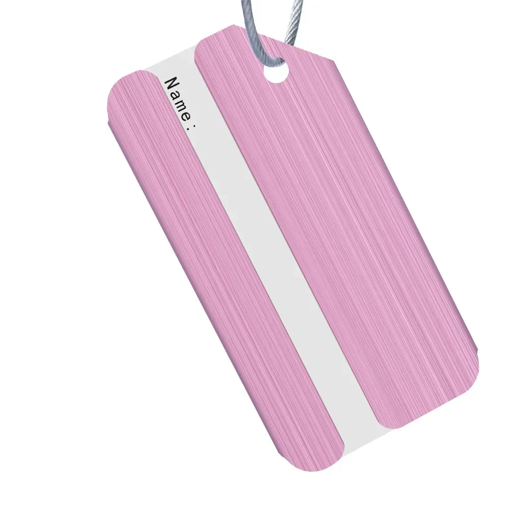 1PC Aluminium Alloy Luggage Tags Fashion Metal Women Men Travel Luggage Suitcase Address Name Label Holder Travel Accessories