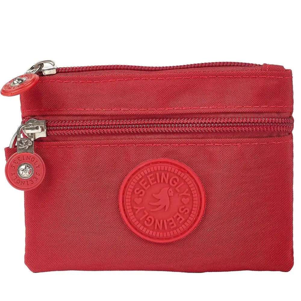 Durable Canvas Money Coin Purse Waterproof Wear-resistant Credit Card Holoder with Key Ring Wallet Money Bag Male Female