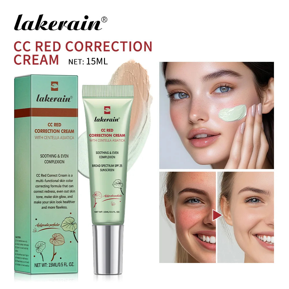 Lakerain Centella Color Changing CC Cream High Coverage Moisturizing Liquid Foundation Korean Face Base Makeup