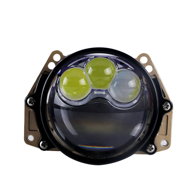 3 Inch Triple Direct Beam Bi LED Projector Lens Independent High Beam High Power Super Bright Car Headlight Retrofit Kit Lamp